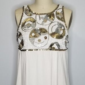 Foley & Corina Sequin and Silk Jersey Top